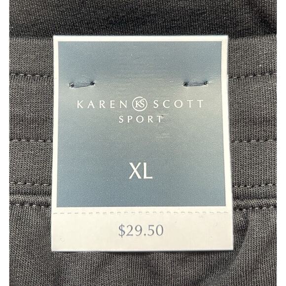 Karen Scott Sport Knit Skort Deep Black Size XL NWT - Picture 2 of 5